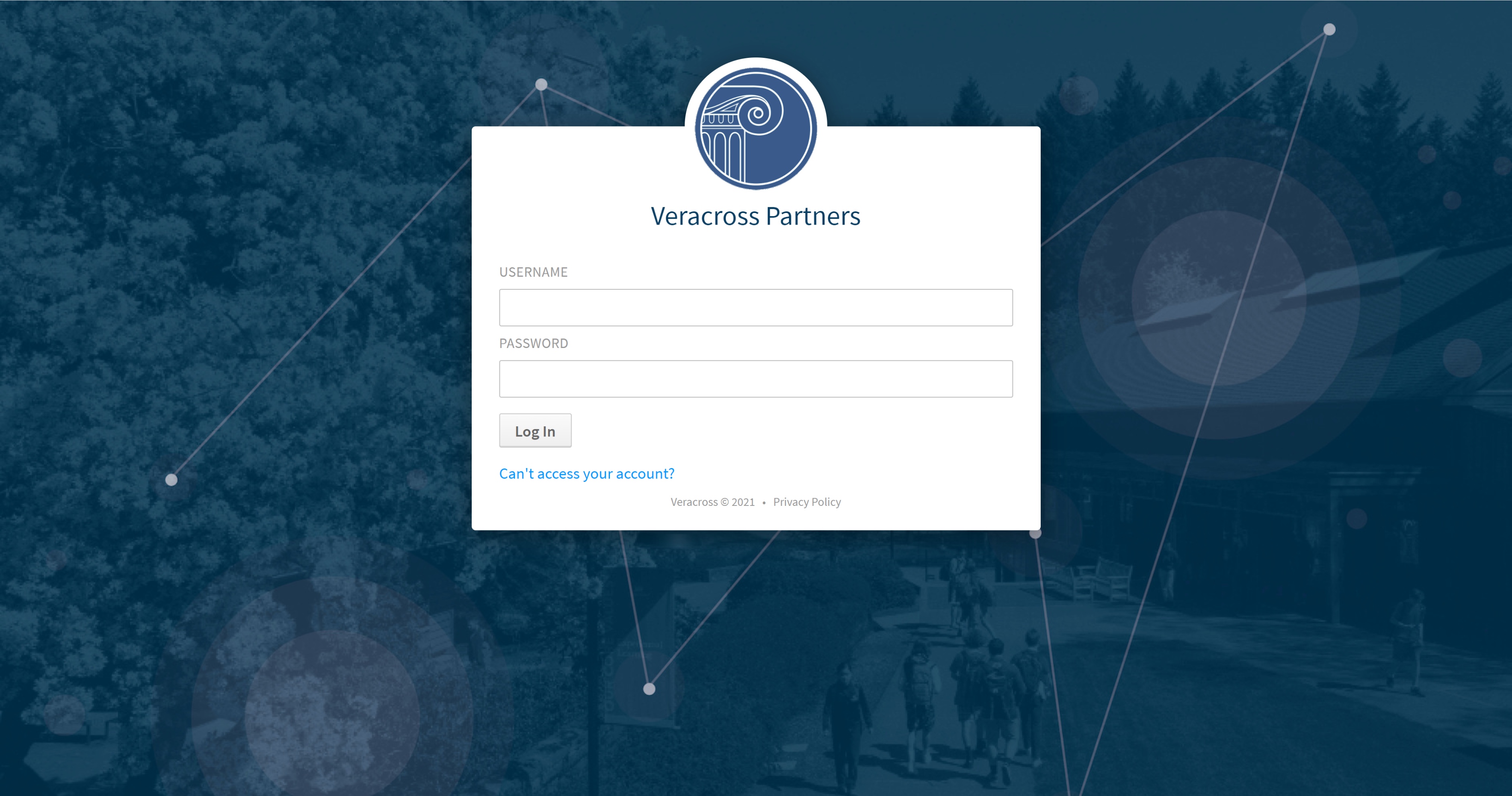 Veracross Axiom login page